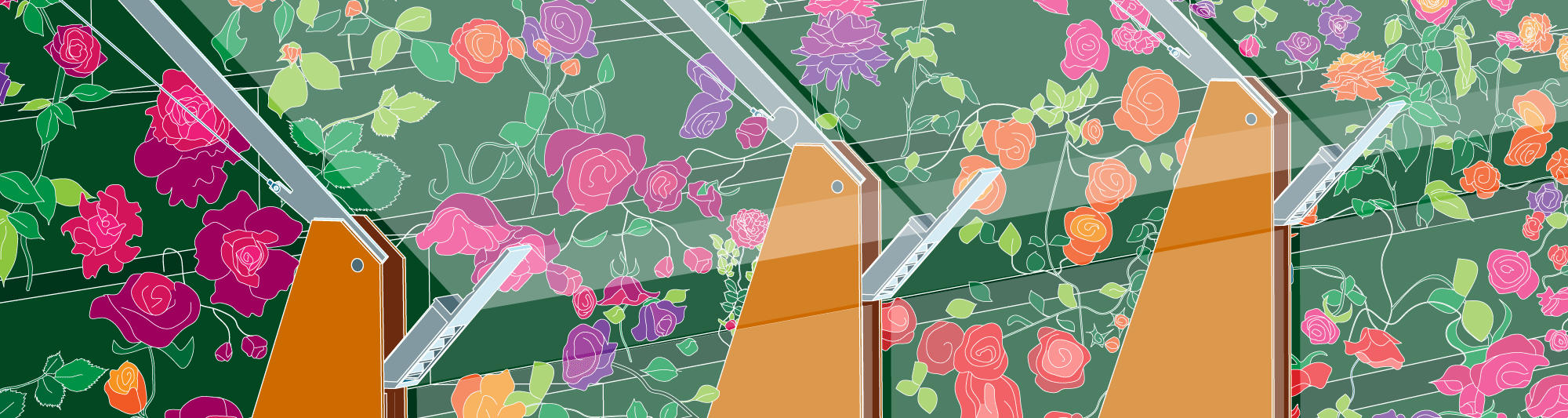 Theo Jones architecture Crystal Palace Park Rosarium section drawing illustration structure perspective