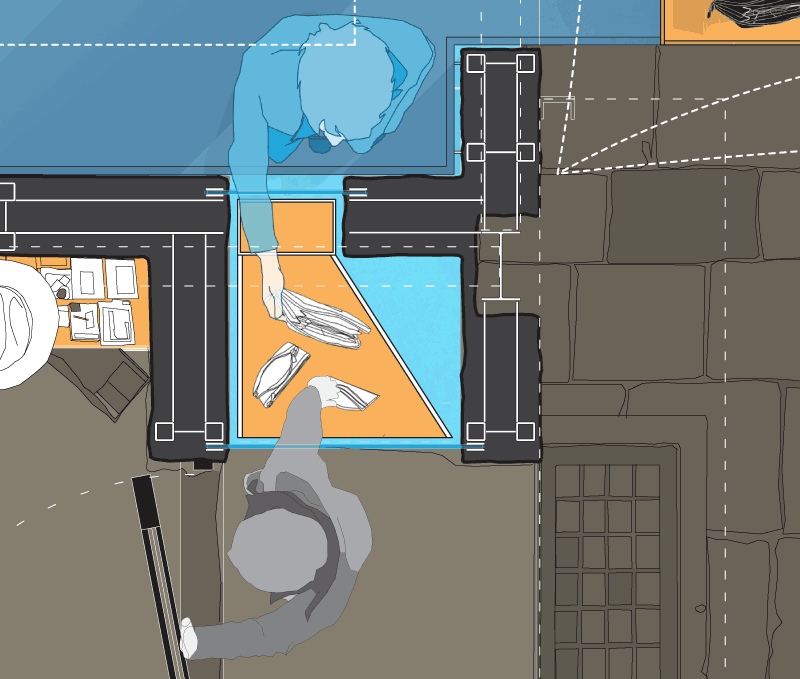 Theo Jones architecture Pocket Dyers and Associates deliver detail drawing illustration plan