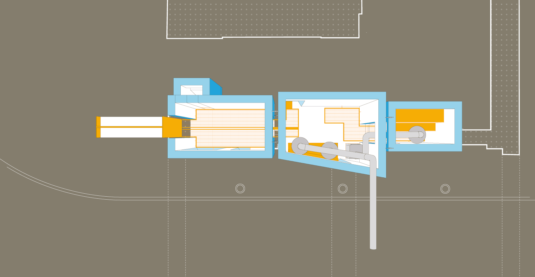 Theo Jones architecture Pocket Dyers and Associates top view drawing